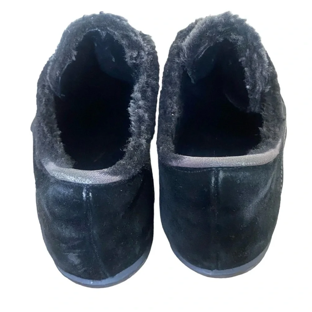Stuart Weitzman Women's👩🏻Black Suede Fur Lined Slip On Sneakers👟Sz